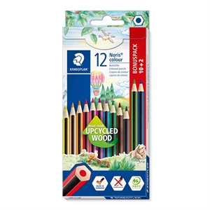 Staedtler Ołówek kolorowy Noris z recyklingowanego drewna 10+2
